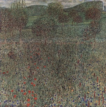  Bloom Canvas - Blooming field Gustav Klimt woods forest